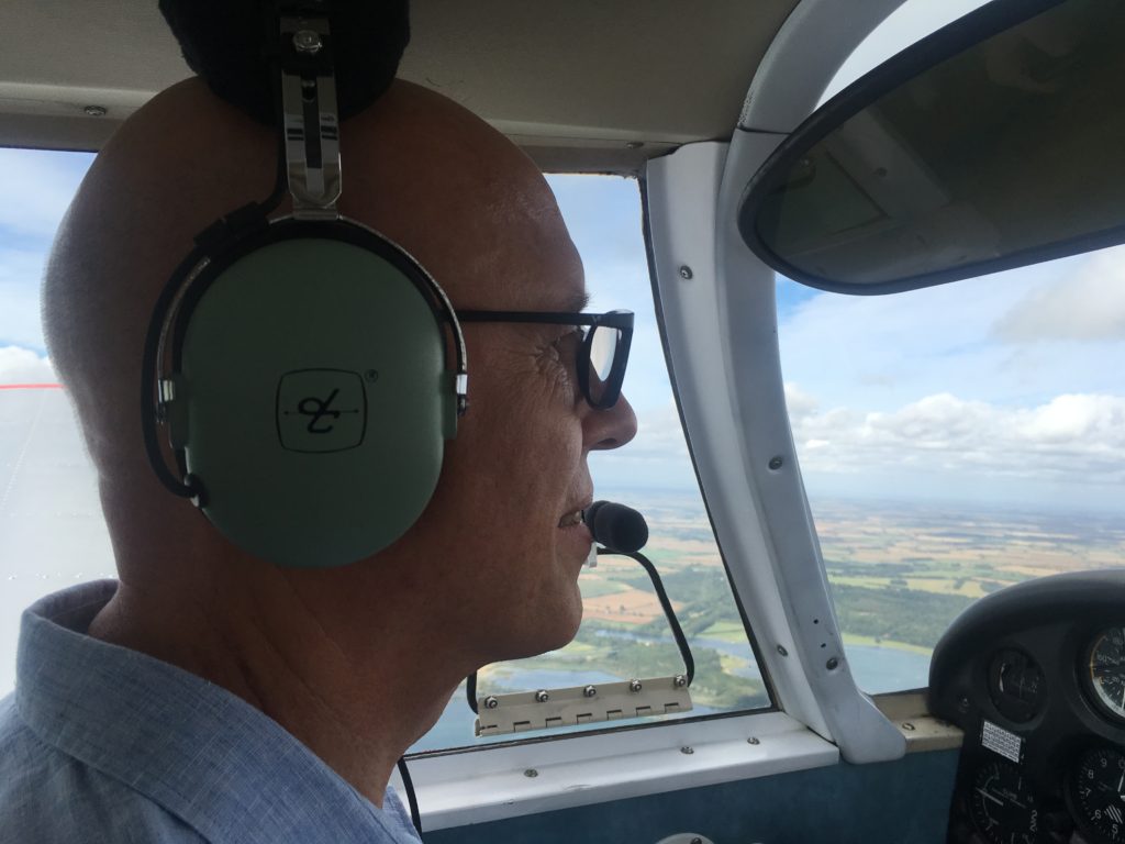 Ian Fereday flying G-LTFB