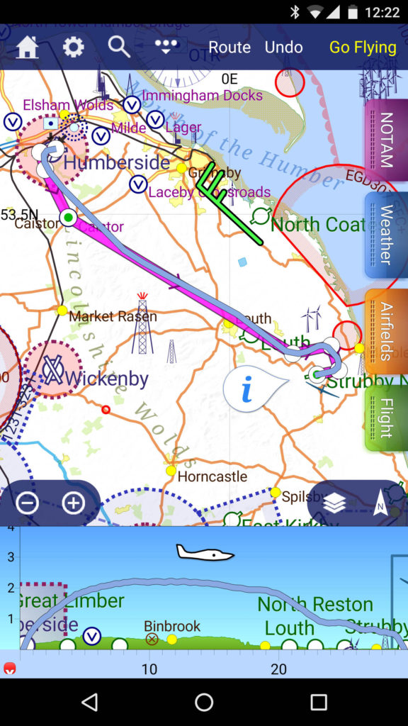Humberside to Strubby route