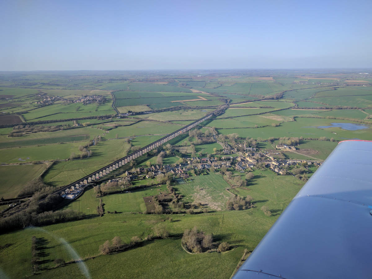 G-LTFB overhead Harringworth and Welland Viaduct