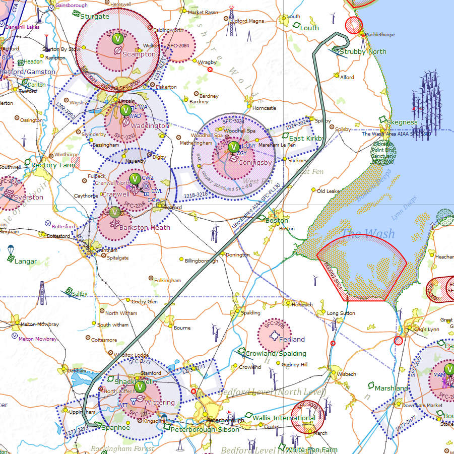 G-LTFB Spanhoe to Strubby flight log