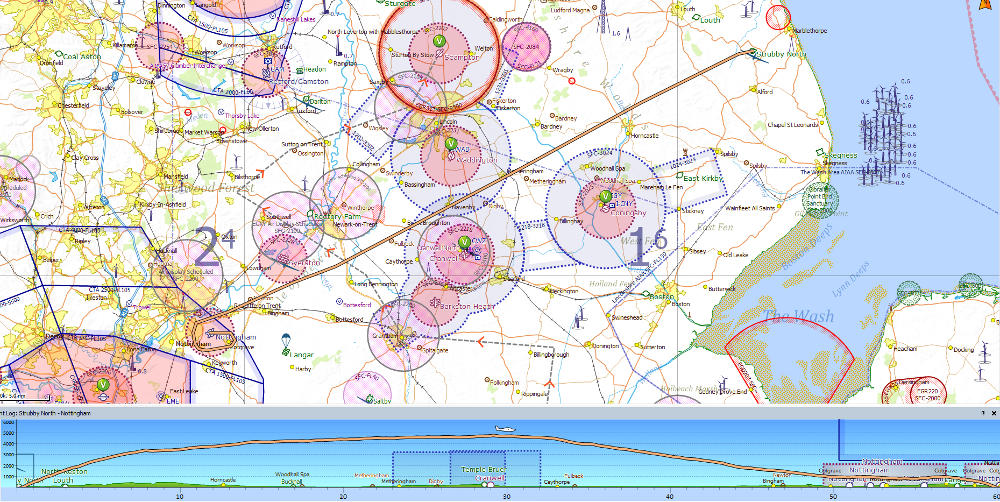 Strubby to Nottingham flight log