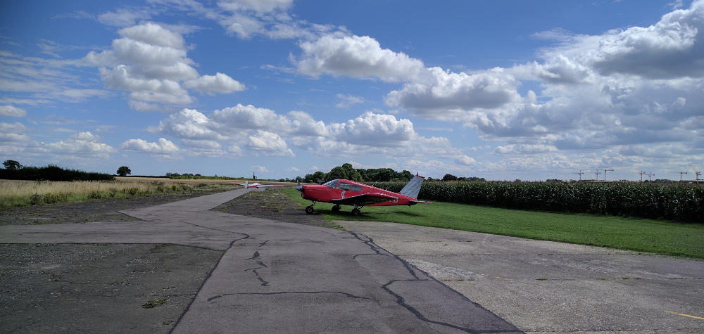 G-LTFB at Shipdham visitor parking