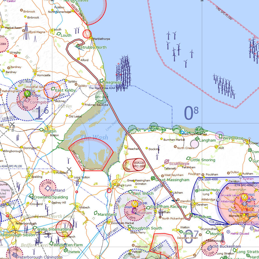 Shipdham to Strubby flight log