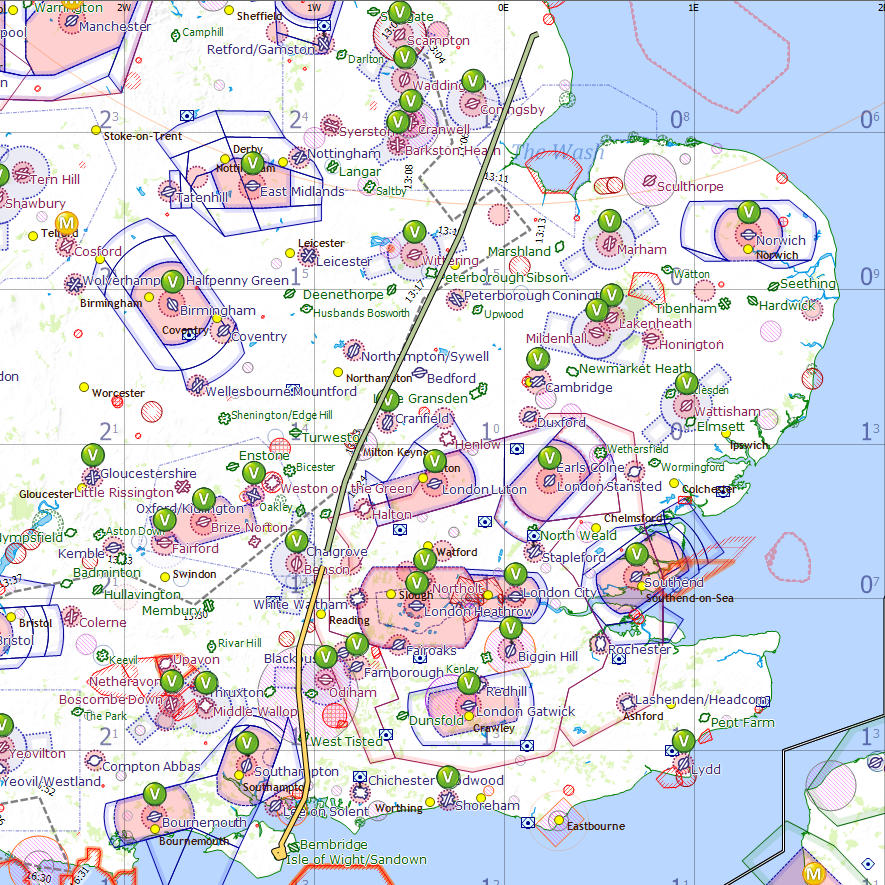 Strubby to Sandown Isle of Wight flight log