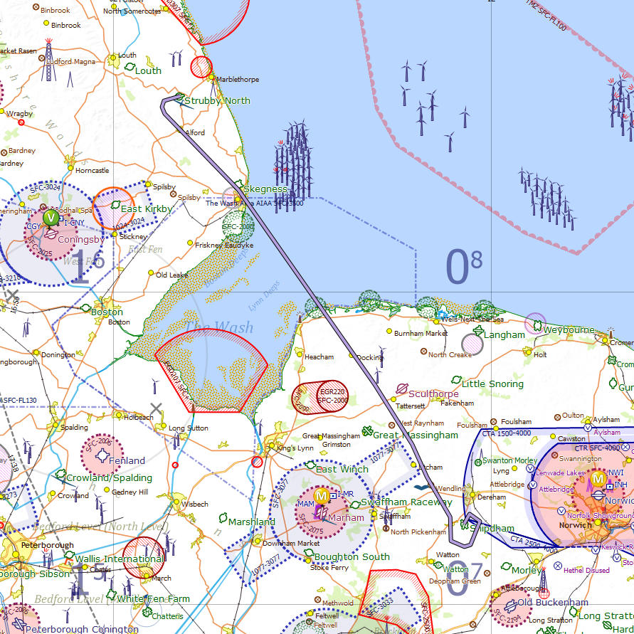 Strubby to Shipdham flight log
