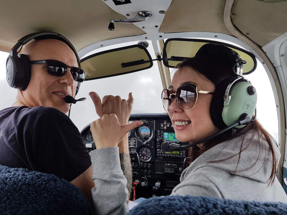 Bebe & Ian onboard G-LTFB