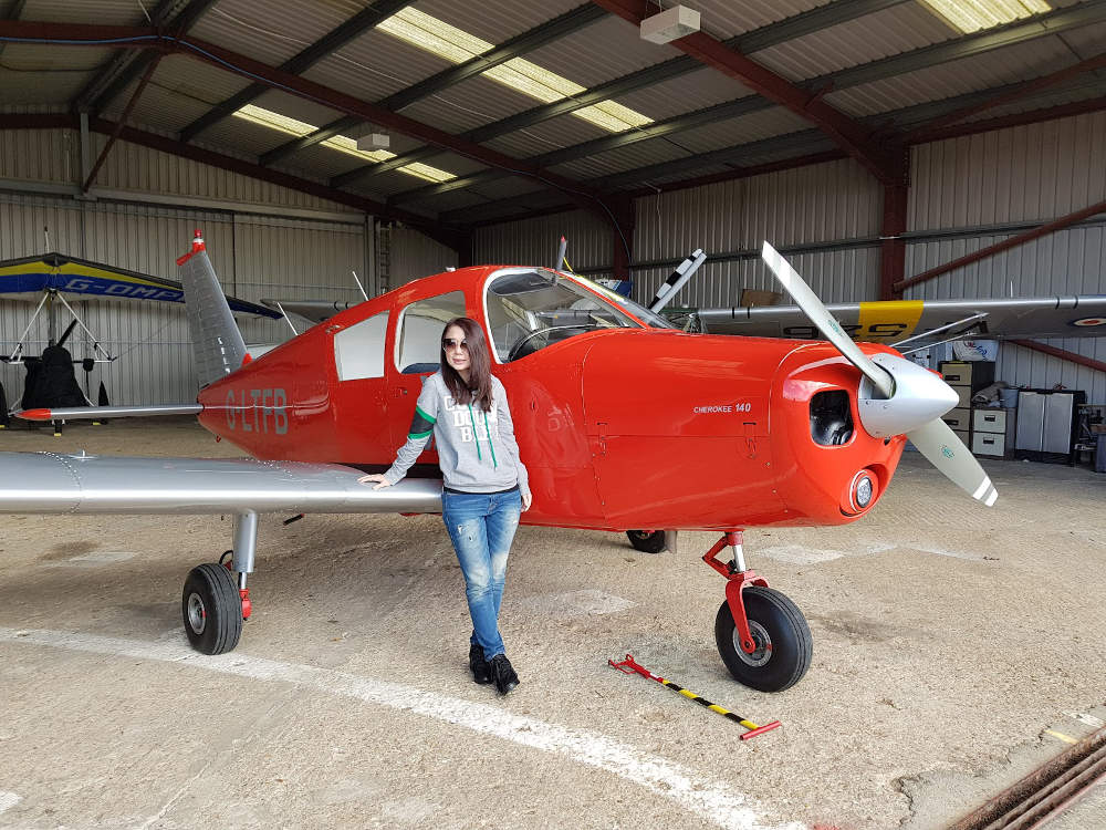 Bebe with G-LTFB in hangar 3