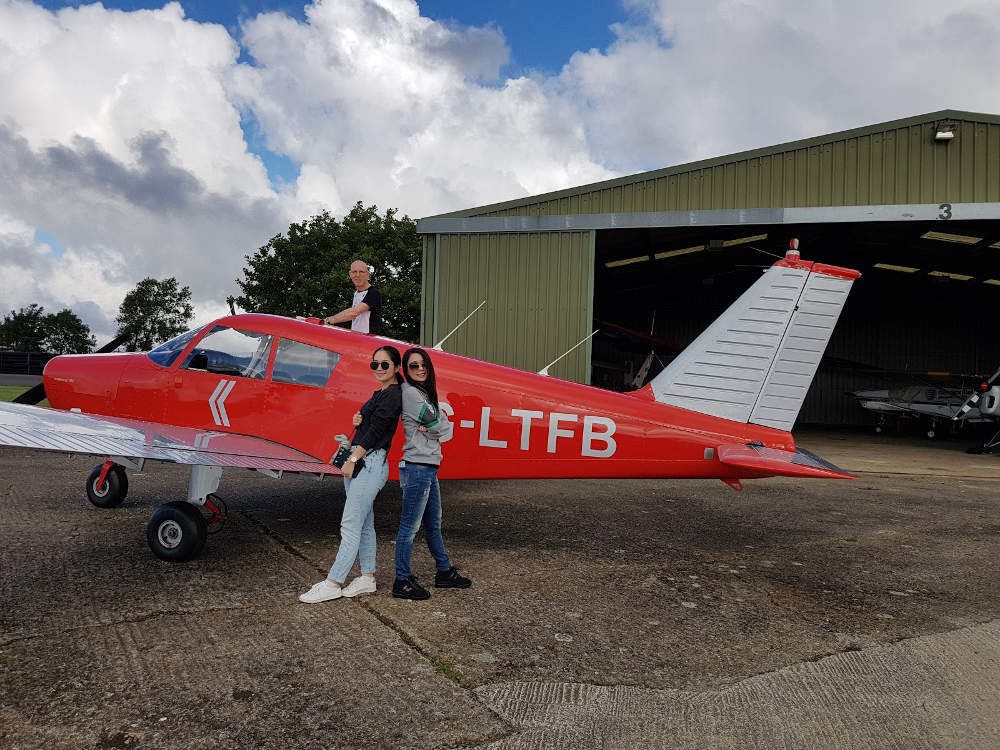 Gick & May pose with G-LTFB