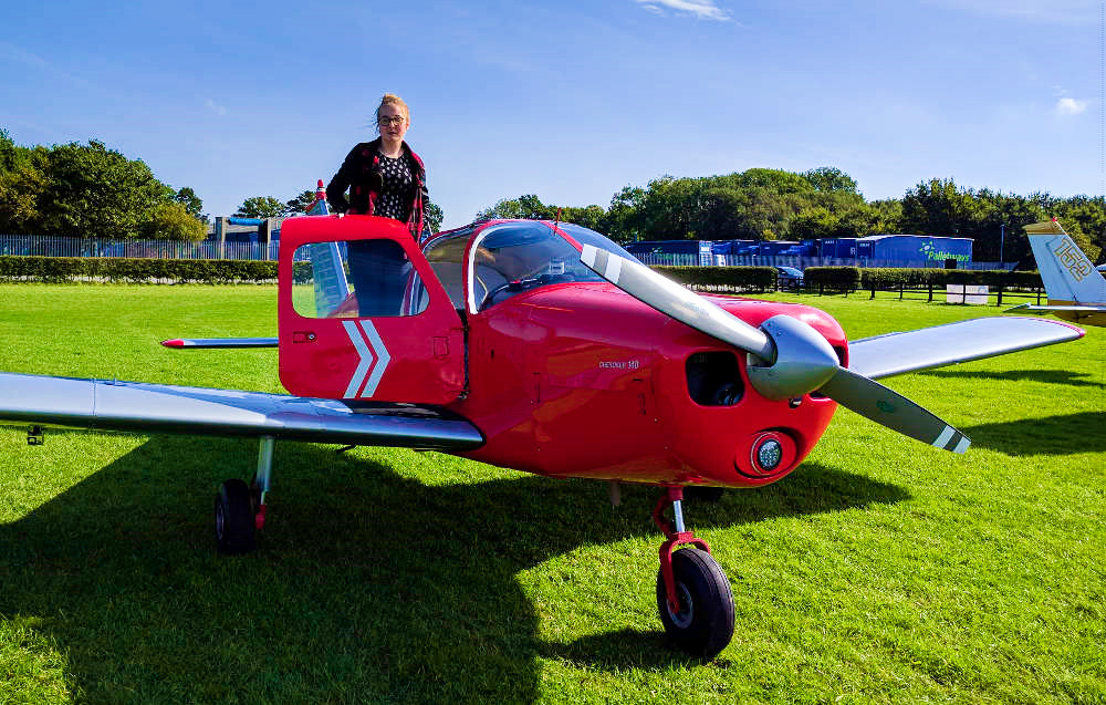 Hannah with G-LTFB at Wickeny Airfield