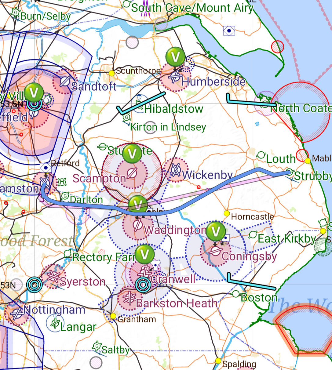 Gamston to Strubby flight log